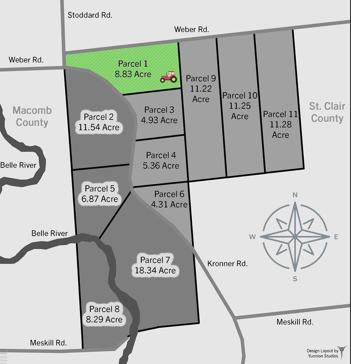 8.83 Acres of Agricultural Land for Sale in Columbus, Michigan