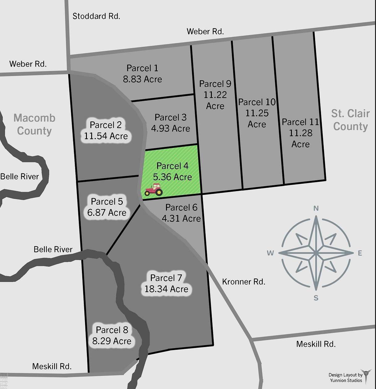 5.36 Acres of Land for Sale in Columbus, Michigan