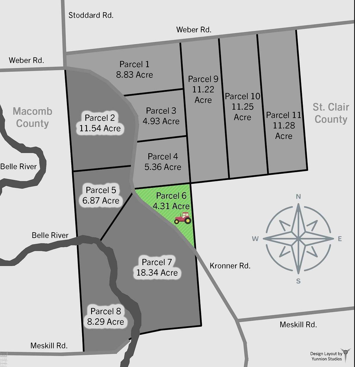 4.31 Acres of Land for Sale in Columbus, Michigan