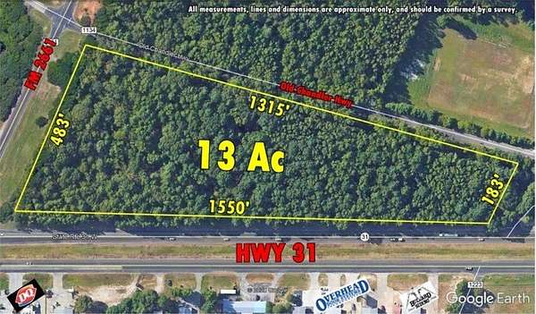 13 Acres of Land for Sale in Tyler, Texas