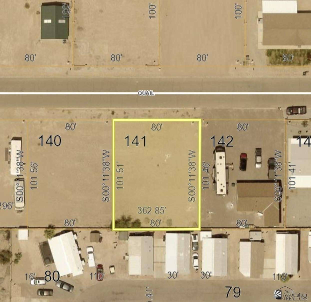 0.187 Acres of Residential Land for Sale in Wellton, Arizona