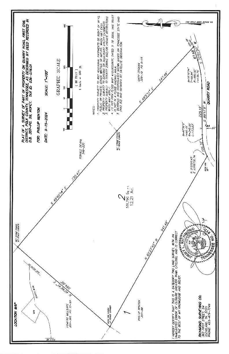 12.21 Acres of Land for Sale in Benton, Tennessee