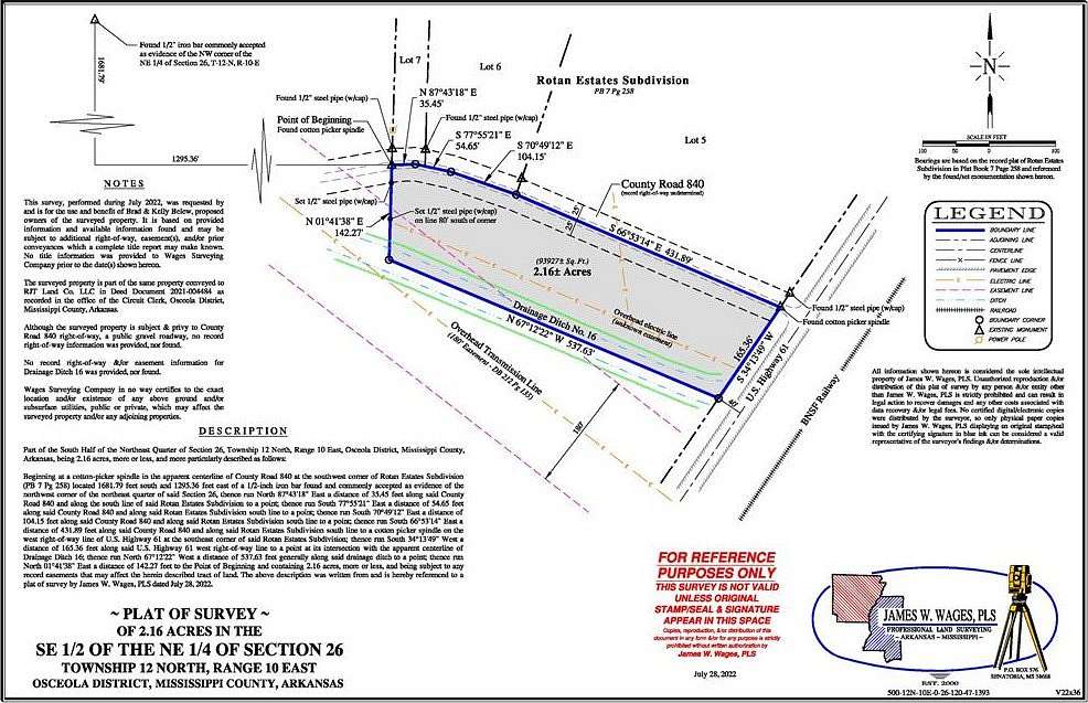 2.16 Acres of Land for Sale in Osceola, Arkansas