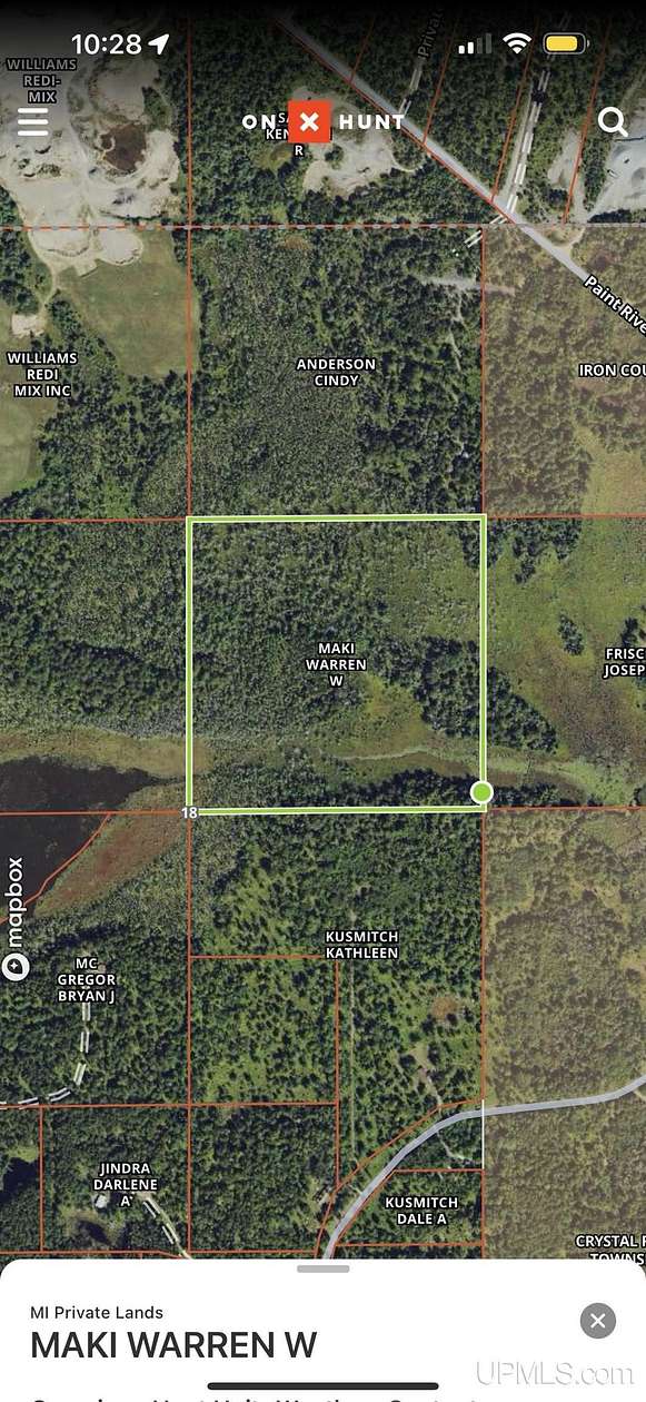 40 Acres of Land for Sale in Crystal Falls, Michigan