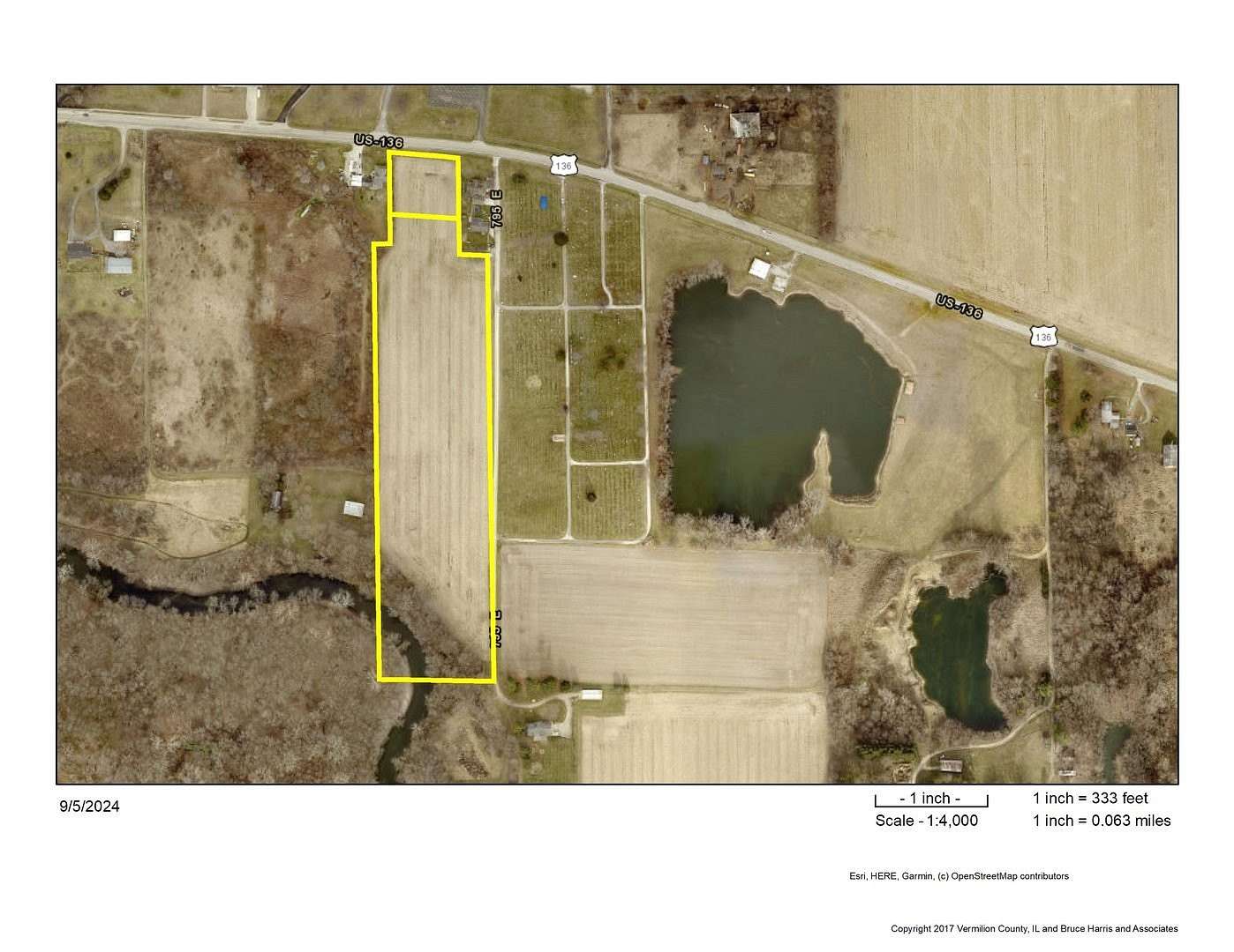 11.67 Acres of Agricultural Land for Sale in Potomac, Illinois