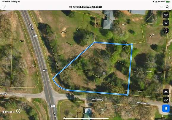 1.265 Acres of Residential Land for Sale in Denison, Texas