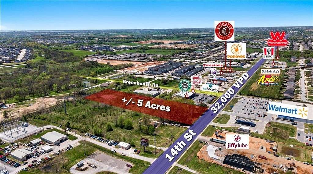 4.8 Acres of Commercial Land for Sale in Bentonville, Arkansas