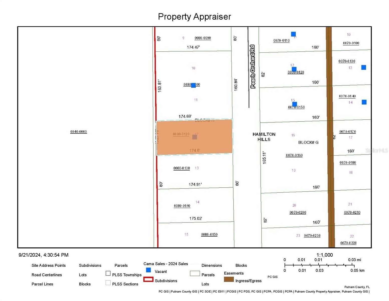 0.32 Acres of Residential Land for Sale in Pomona Park, Florida