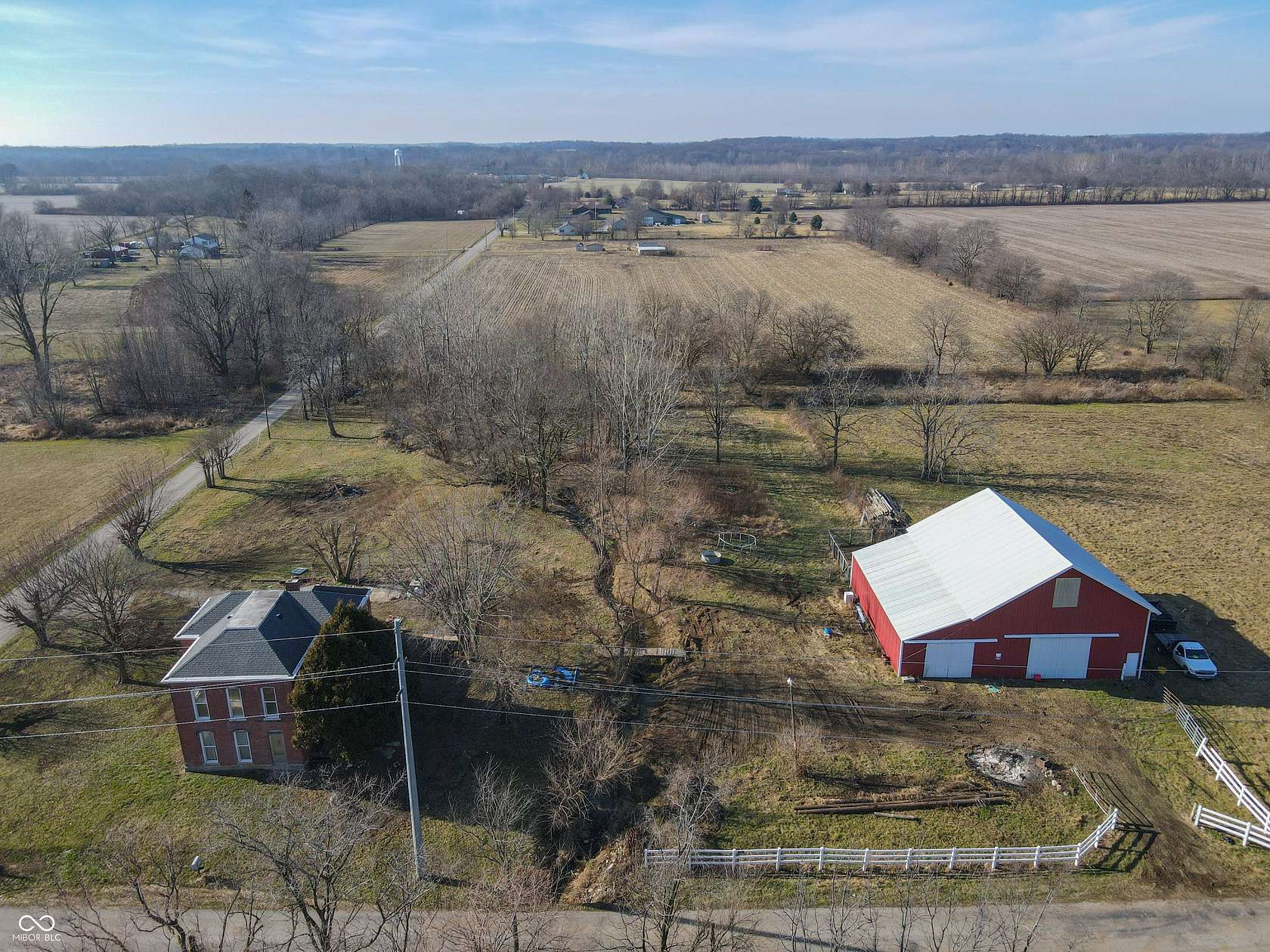 9.07 Acres of Residential Land with Home for Sale in Carthage, Indiana