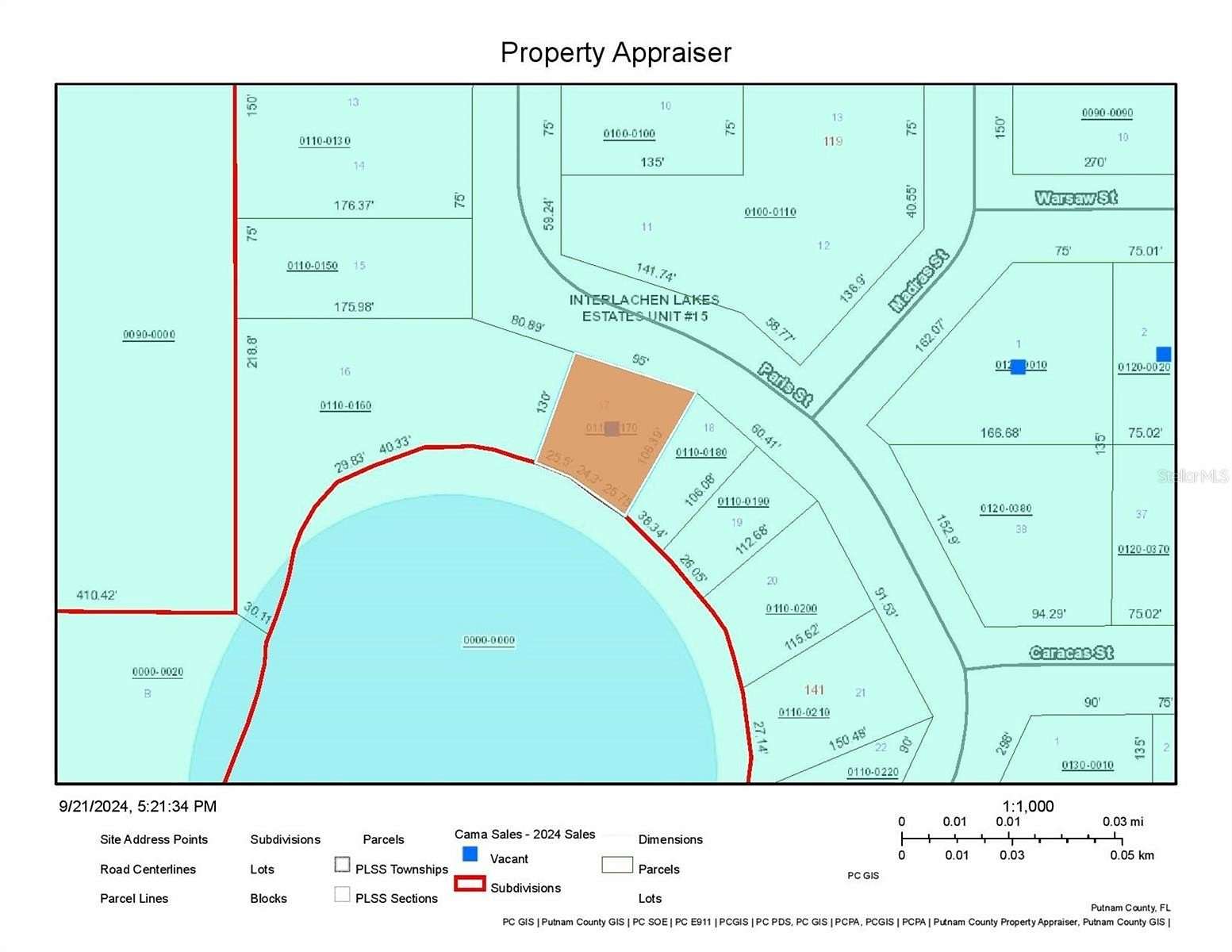 0.37 Acres of Residential Land for Sale in Interlachen, Florida