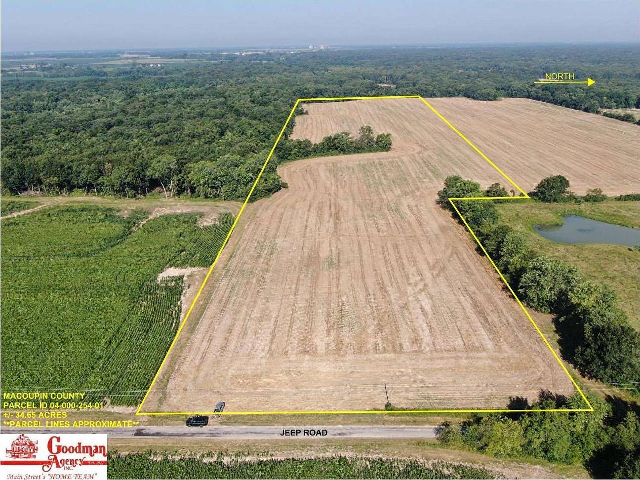 34.65 Acres of Recreational Land & Farm for Sale in Carlinville, Illinois