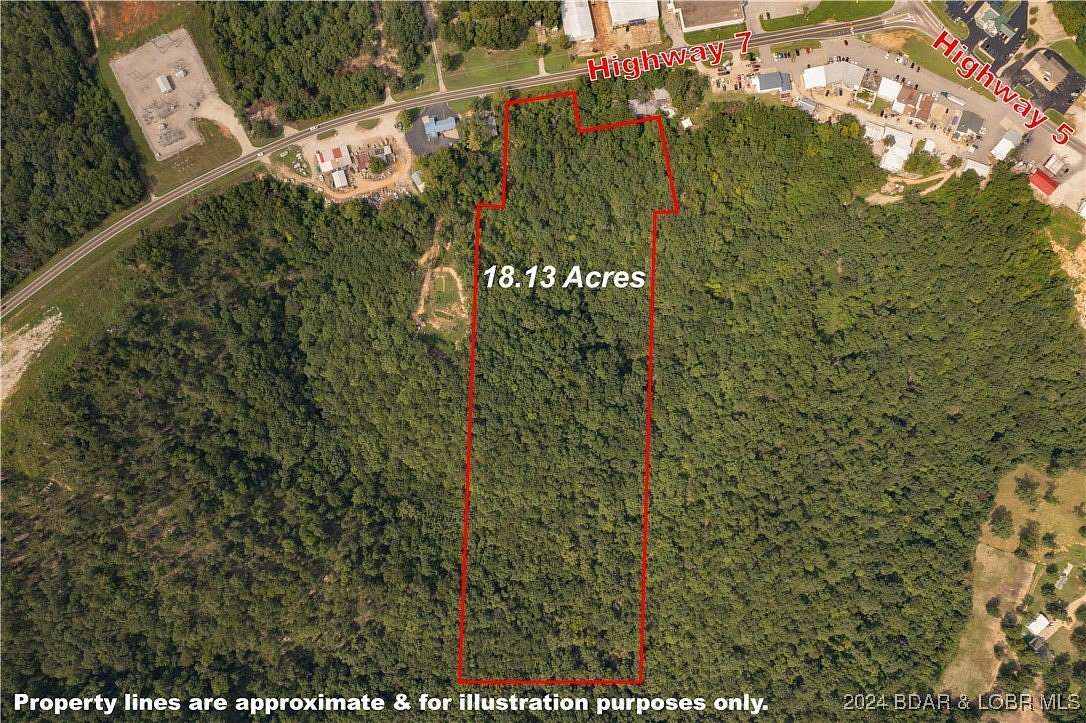 18.13 Acres of Mixed-Use Land for Sale in Camdenton, Missouri