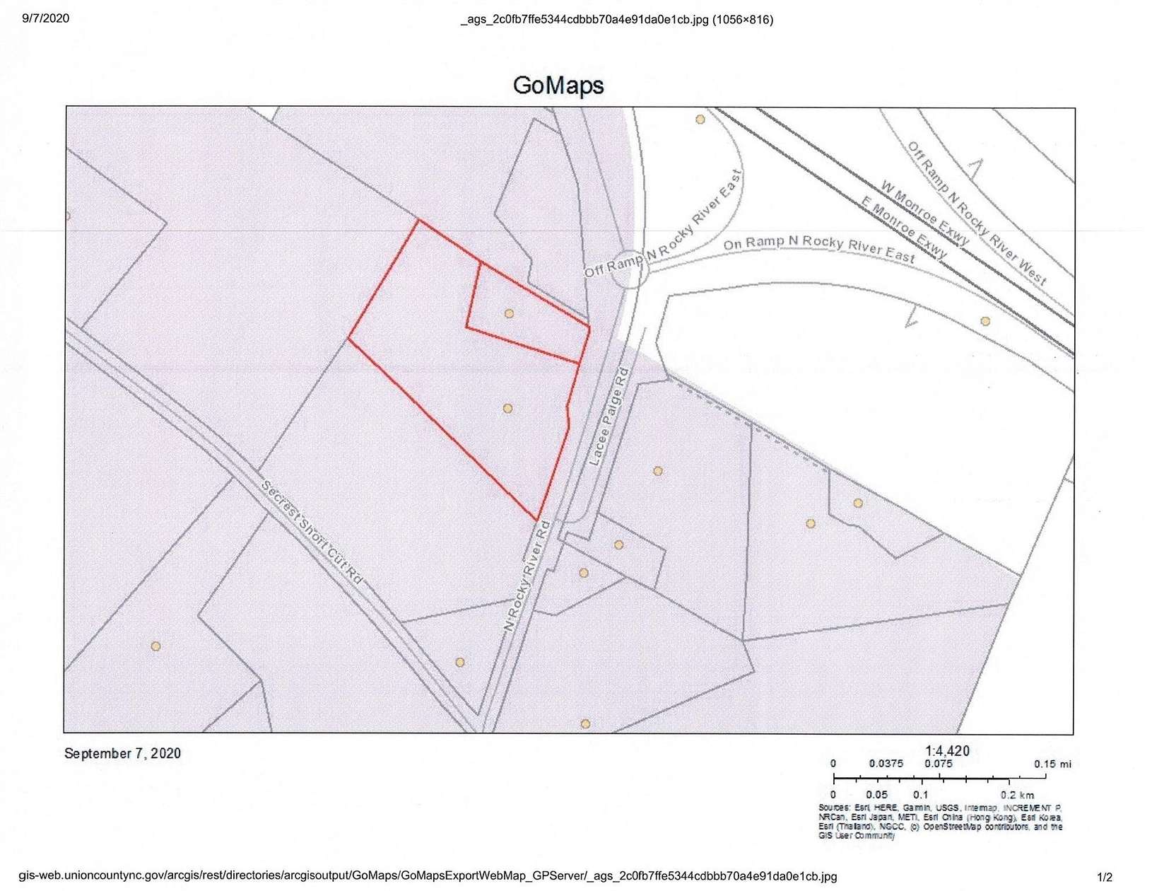 7.257 Acres of Commercial Land for Sale in Monroe, North Carolina