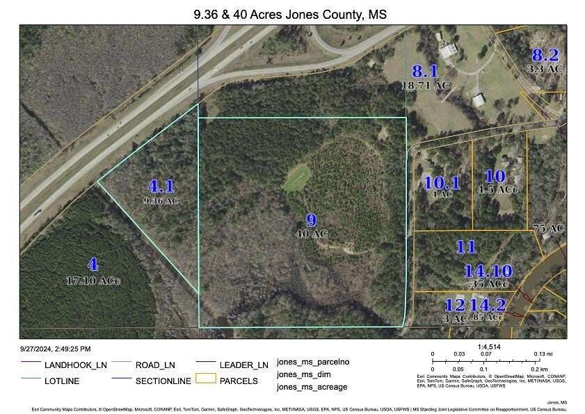 Mixed-Use Land for Sale in Moselle, Mississippi