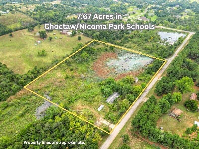 7.67 Acres of Residential Land with Home for Sale in Choctaw, Oklahoma