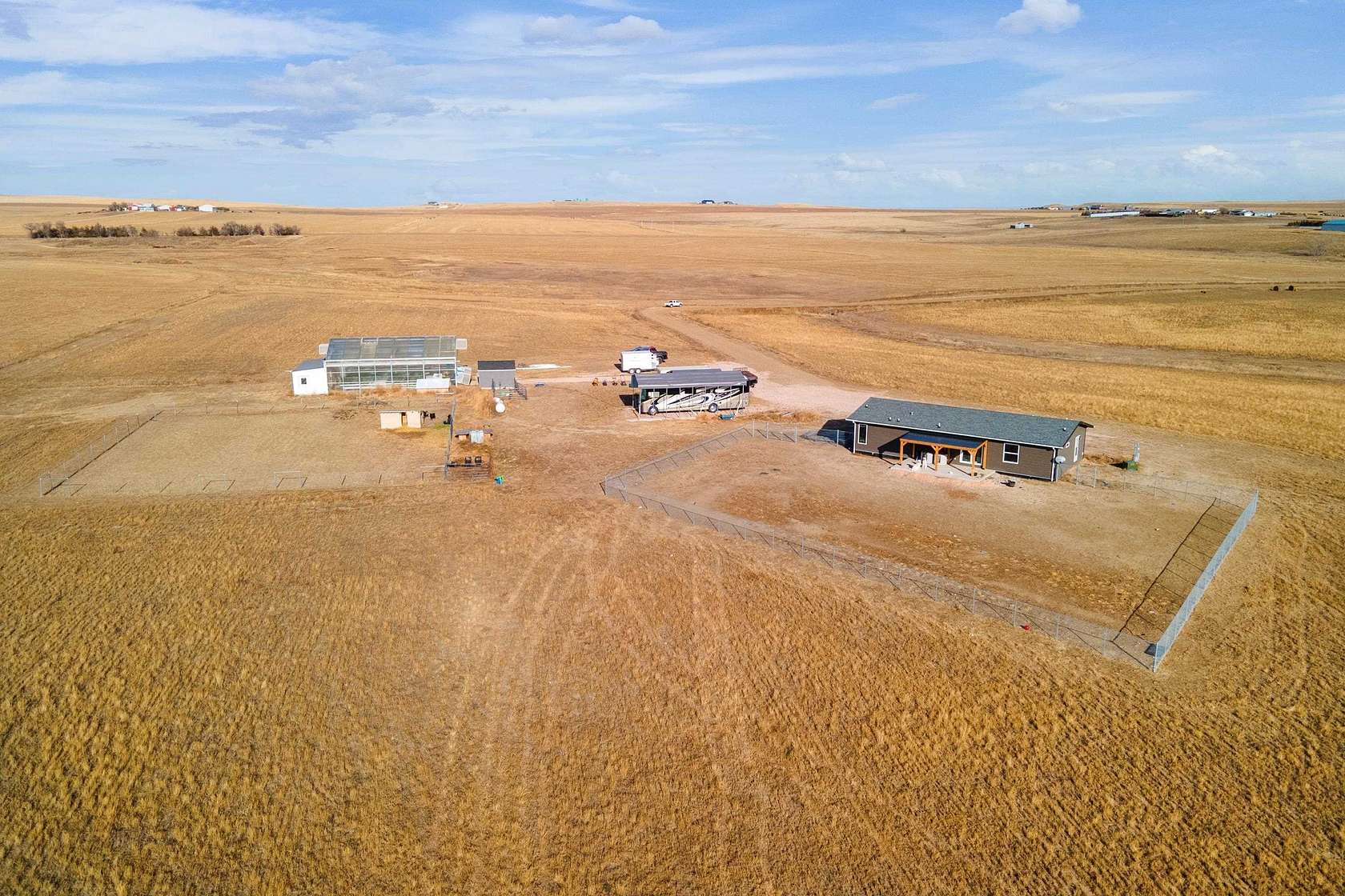 40 Acres of Agricultural Land with Home for Sale in Box Elder, South Dakota