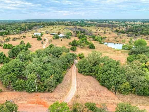 15.45 Acres of Land with Home for Sale in Meridian, Oklahoma