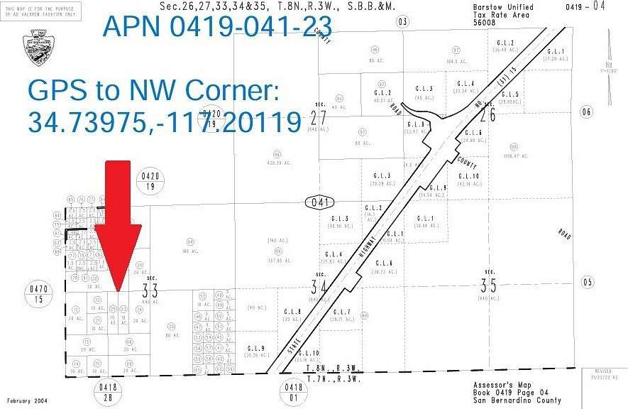 10 Acres of Recreational Land for Sale in Helendale, California