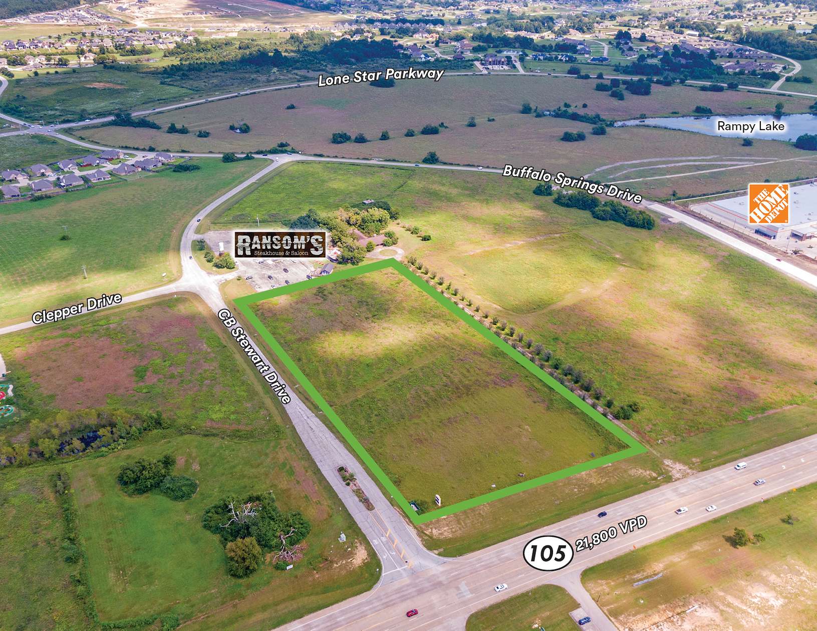 6.59 Acres of Commercial Land for Sale in Montgomery, Texas