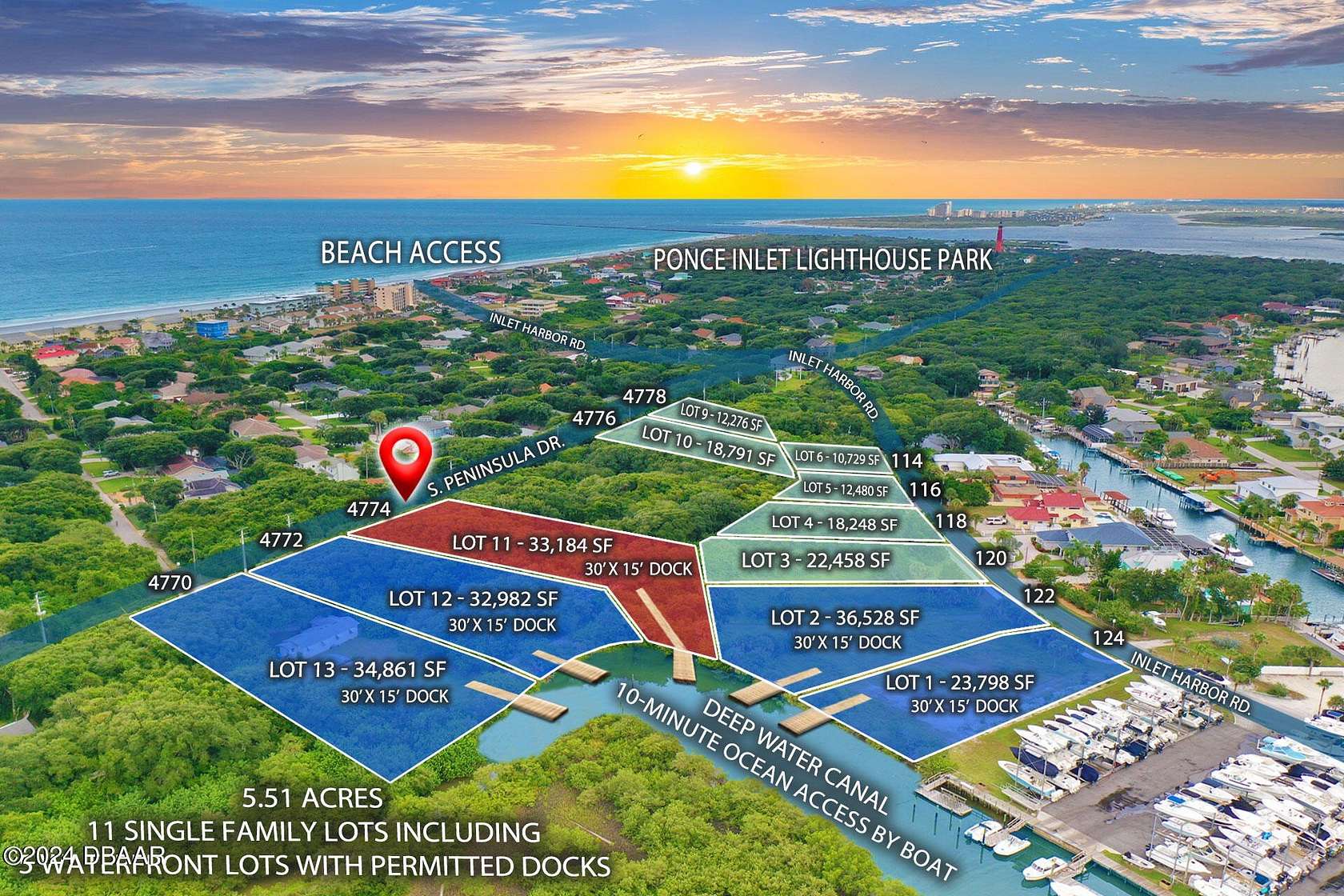 0.76 Acres of Residential Land for Sale in Ponce Inlet, Florida