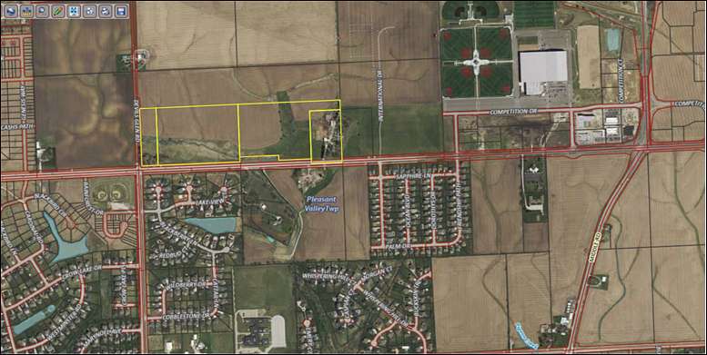 46.23 Acres of Commercial Land for Sale in Bettendorf, Iowa