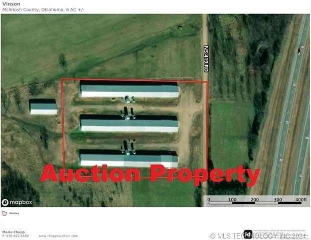 6.06 Acres of Land for Auction in Checotah, Oklahoma