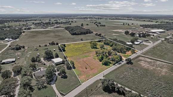 6.4 Acres of Residential Land with Home for Sale in Brock, Texas