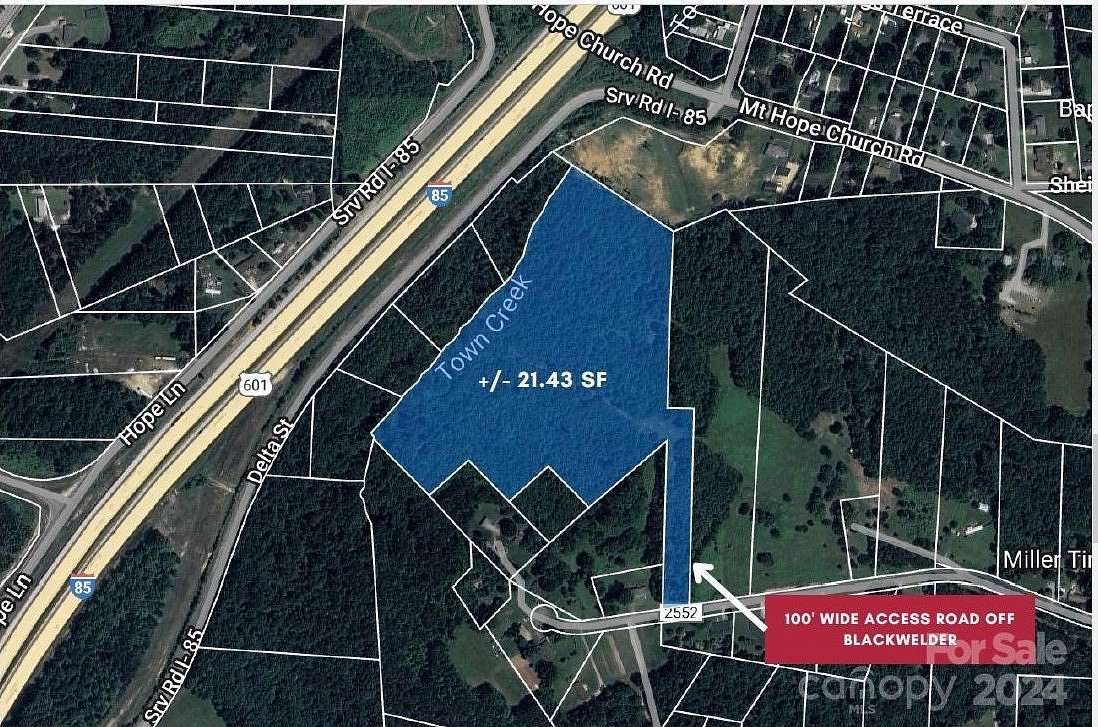 21.43 Acres of Land for Sale in Salisbury, North Carolina