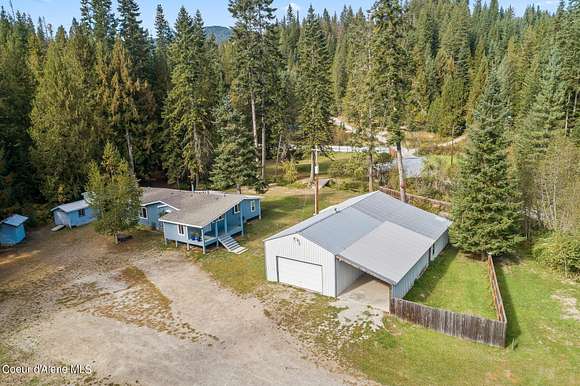 10 Acres of Recreational Land with Home for Sale in Hauser, Idaho