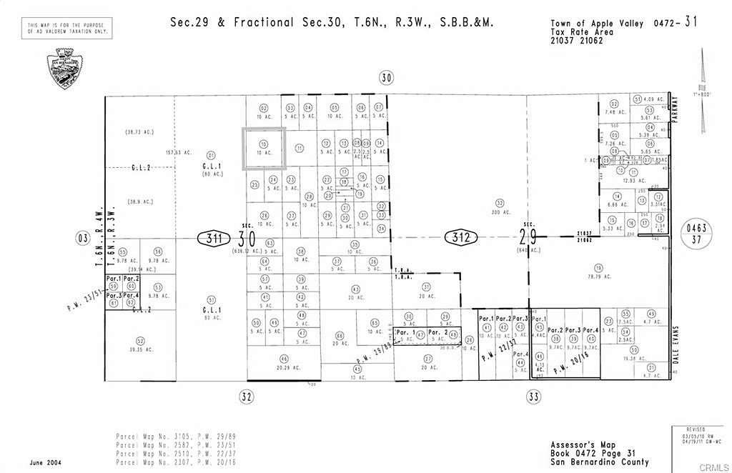 10 Acres of Land for Sale in Apple Valley, California