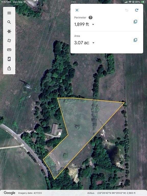 3 Acres of Land for Sale in Whitewright, Texas