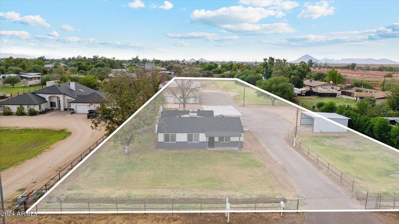 2.33 Acres of Residential Land with Home for Sale in Mesa, Arizona