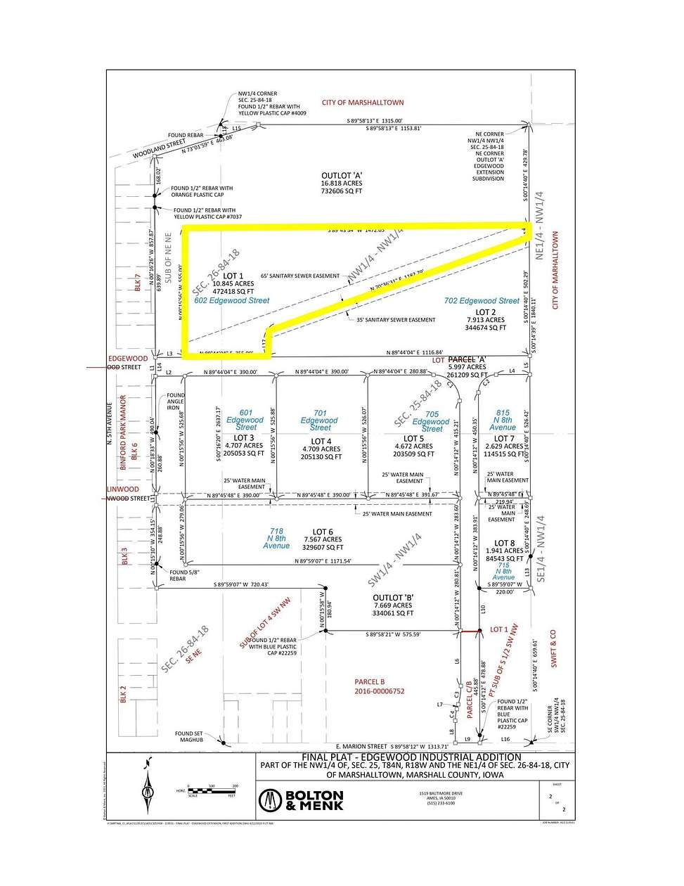 10.8 Acres of Commercial Land for Sale in Marshalltown, Iowa