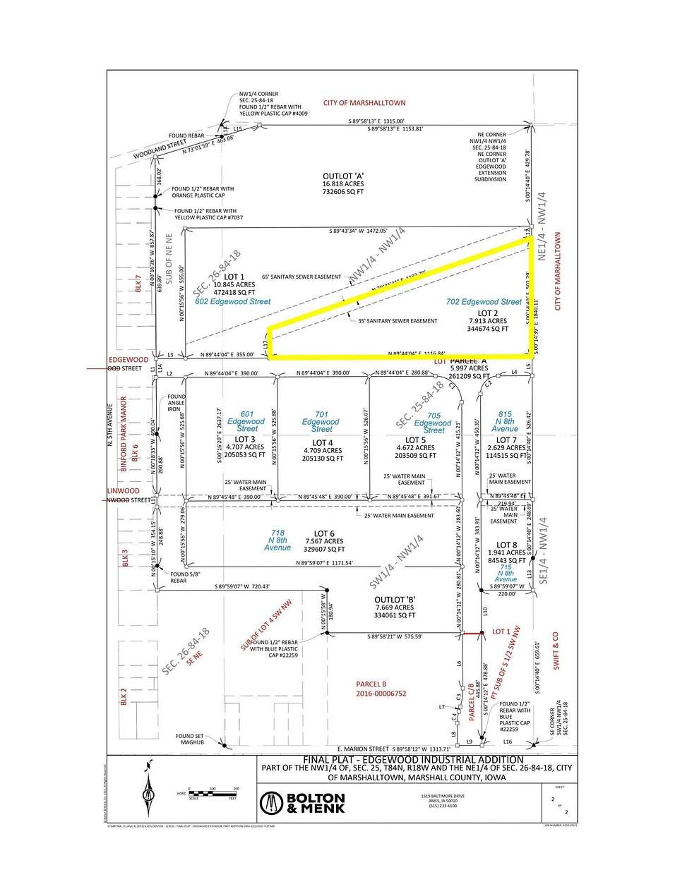 7.913 Acres of Commercial Land for Sale in Marshalltown, Iowa