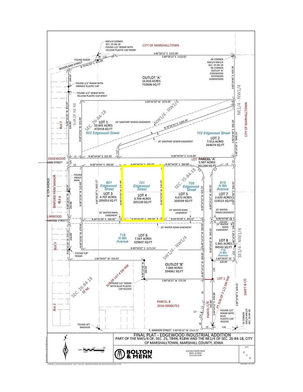 4.7 Acres of Commercial Land for Sale in Marshalltown, Iowa