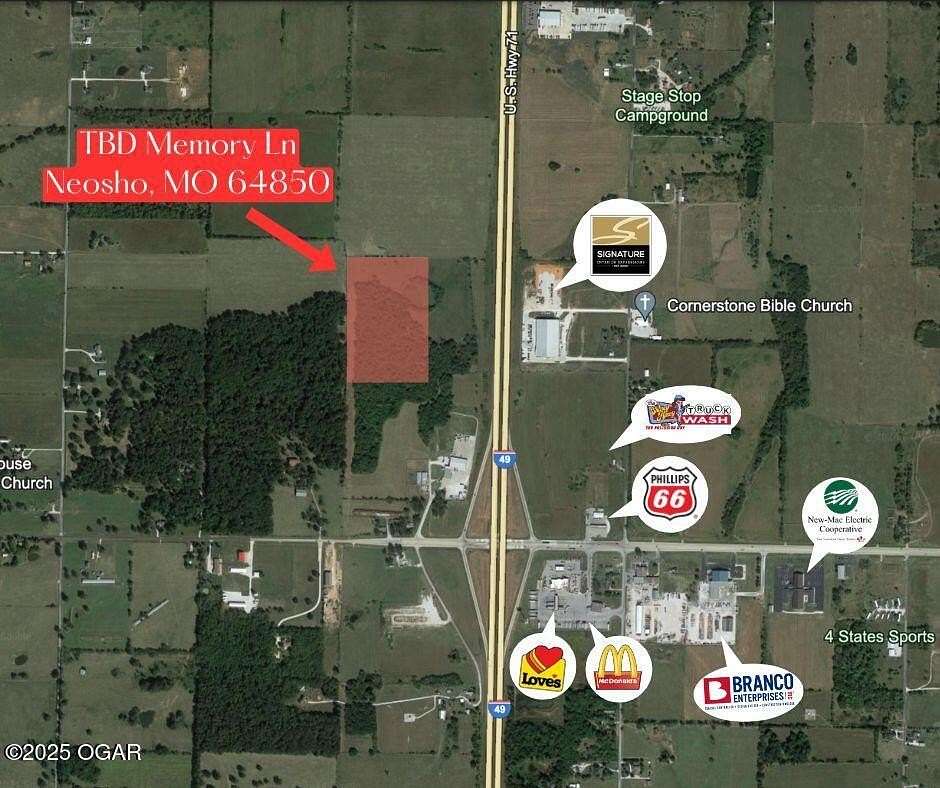 15 Acres of Commercial Land for Sale in Neosho, Missouri