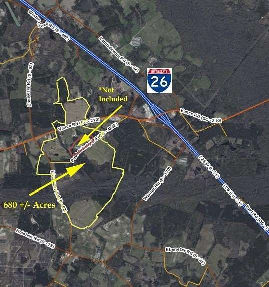 680.46 Acres of Mixed-Use Land for Sale in Bowman, South Carolina