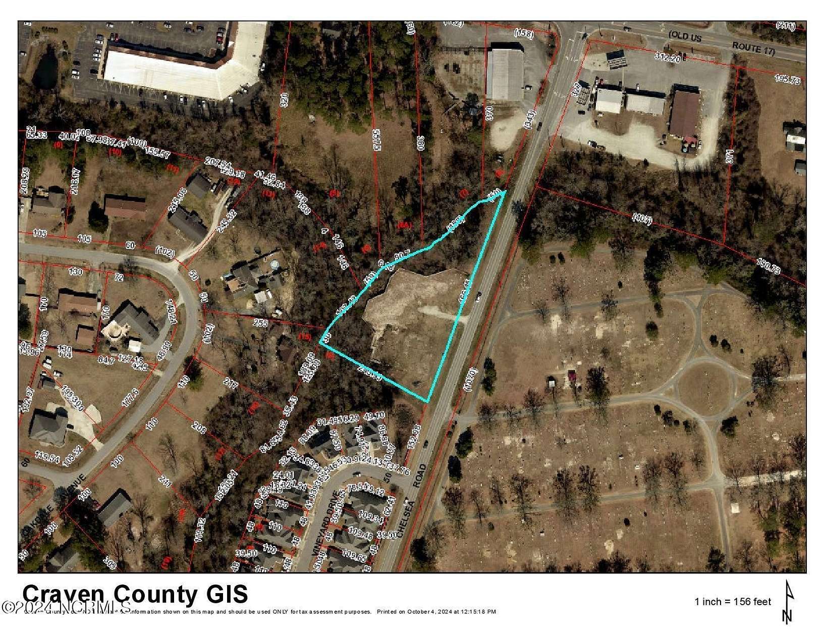 1.53 Acres of Commercial Land for Sale in New Bern, North Carolina