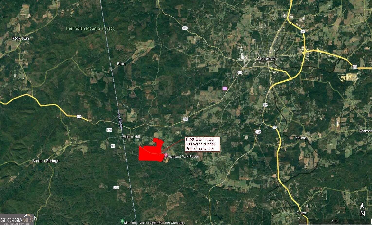 94 Acres of Recreational Land for Sale in Cedartown, Georgia