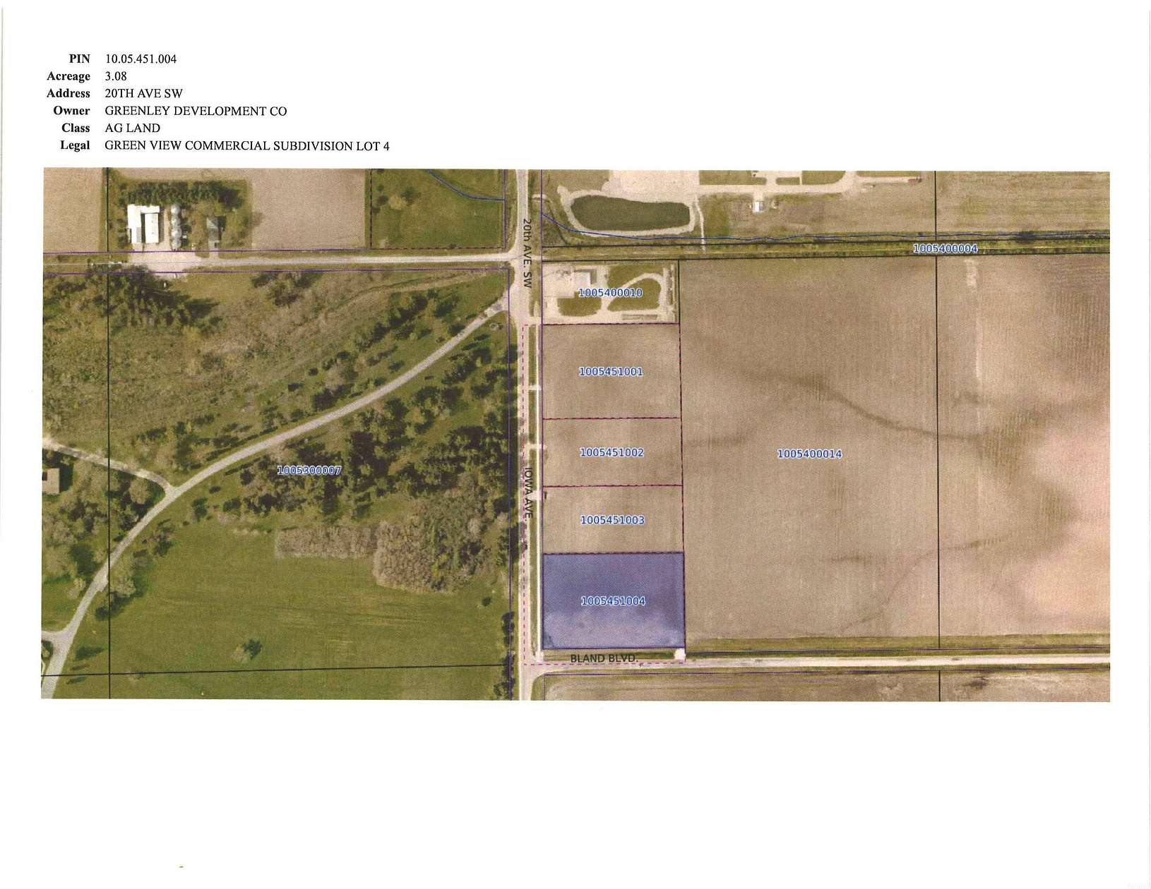 3.02 Acres of Commercial Land for Sale in Independence, Iowa