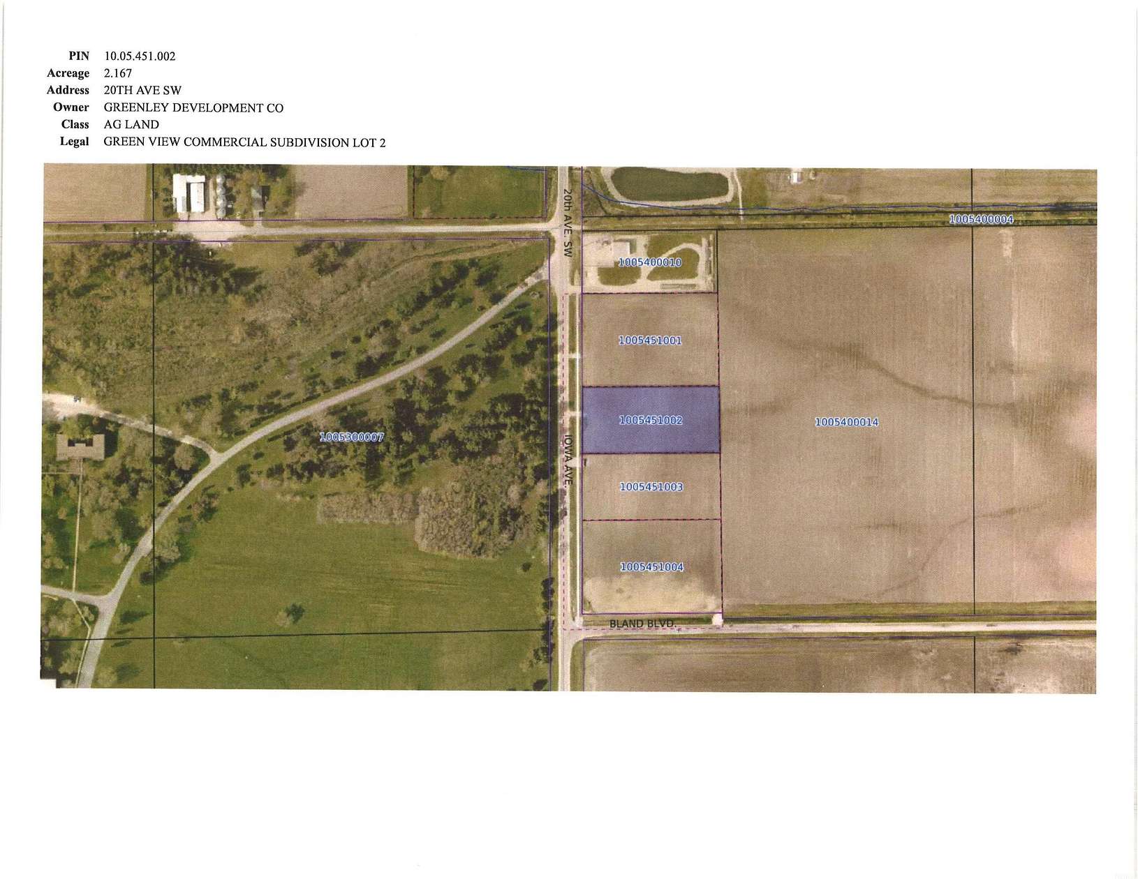 2.15 Acres of Commercial Land for Sale in Independence, Iowa