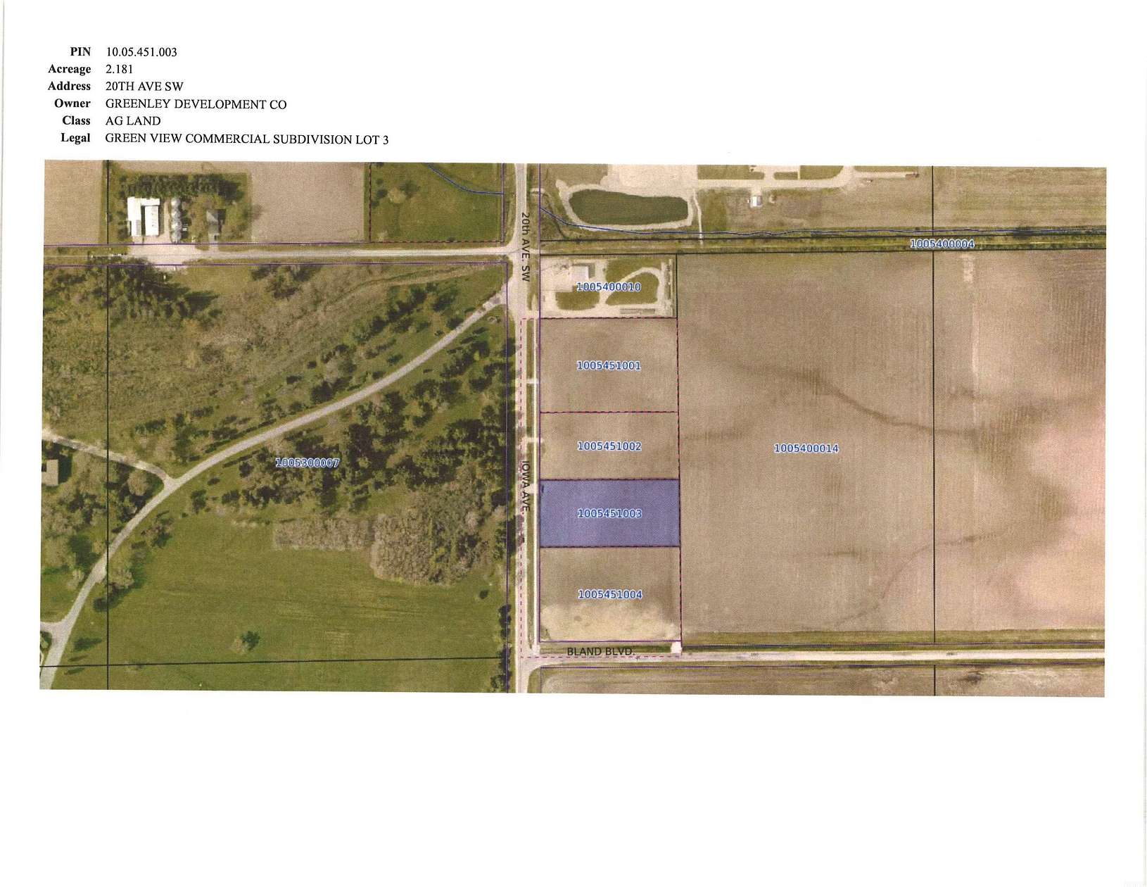 2.15 Acres of Commercial Land for Sale in Independence, Iowa