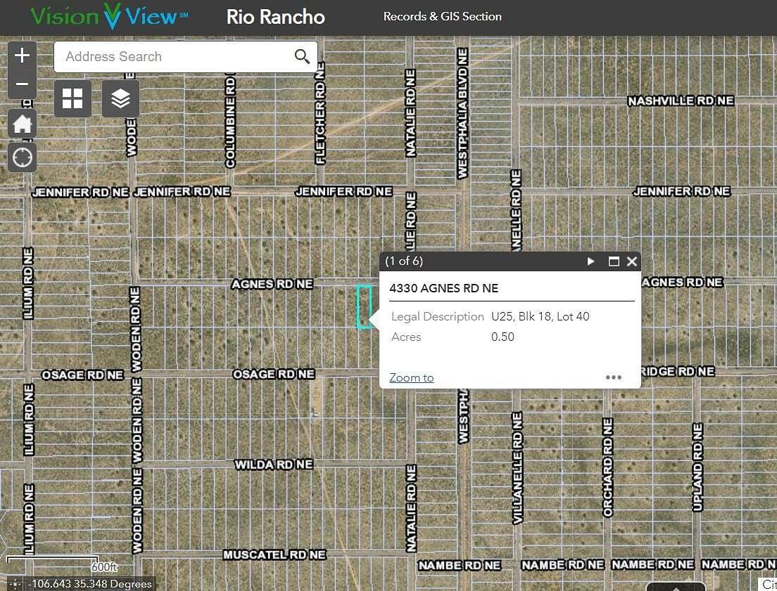 0.5 Acres of Land for Sale in Rio Rancho, New Mexico