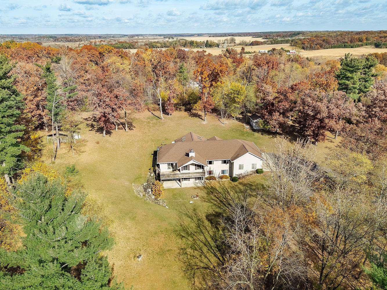 10 Acres of Recreational Land with Home for Sale in Oxford, Wisconsin