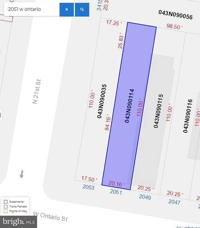 0.05 Acres of Land for Sale in Philadelphia, Pennsylvania