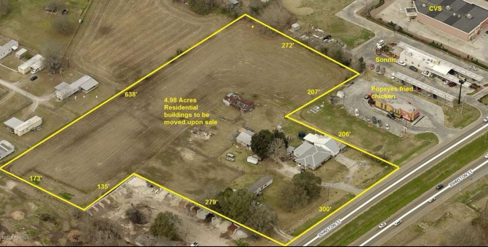 4.88 Acres of Commercial Land for Sale in Lafayette, Louisiana