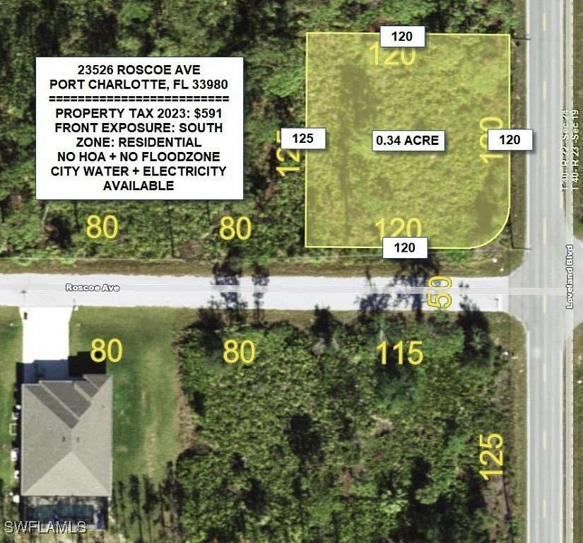 0.344 Acres of Residential Land for Sale in Port Charlotte, Florida