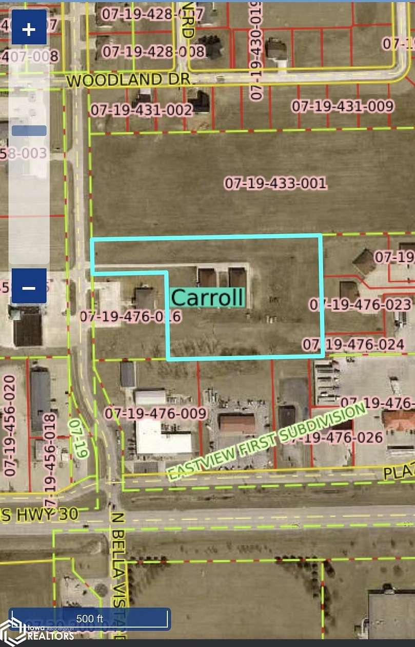 5.14 Acres of Improved Commercial Land for Lease in Carroll, Iowa