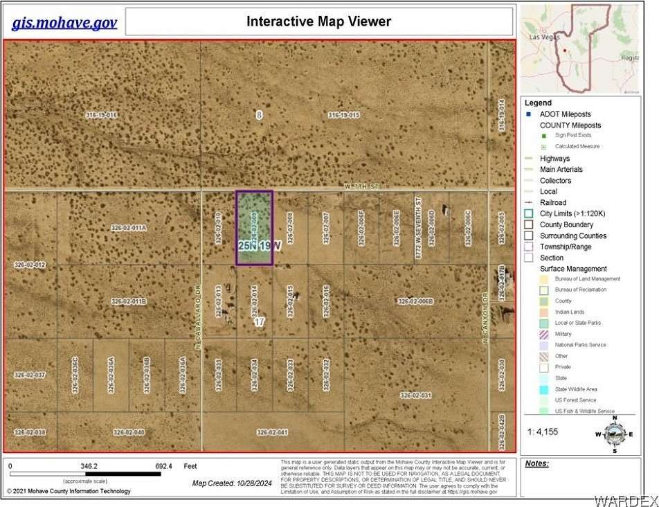 1.25 Acres of Residential Land for Sale in Dolan Springs, Arizona