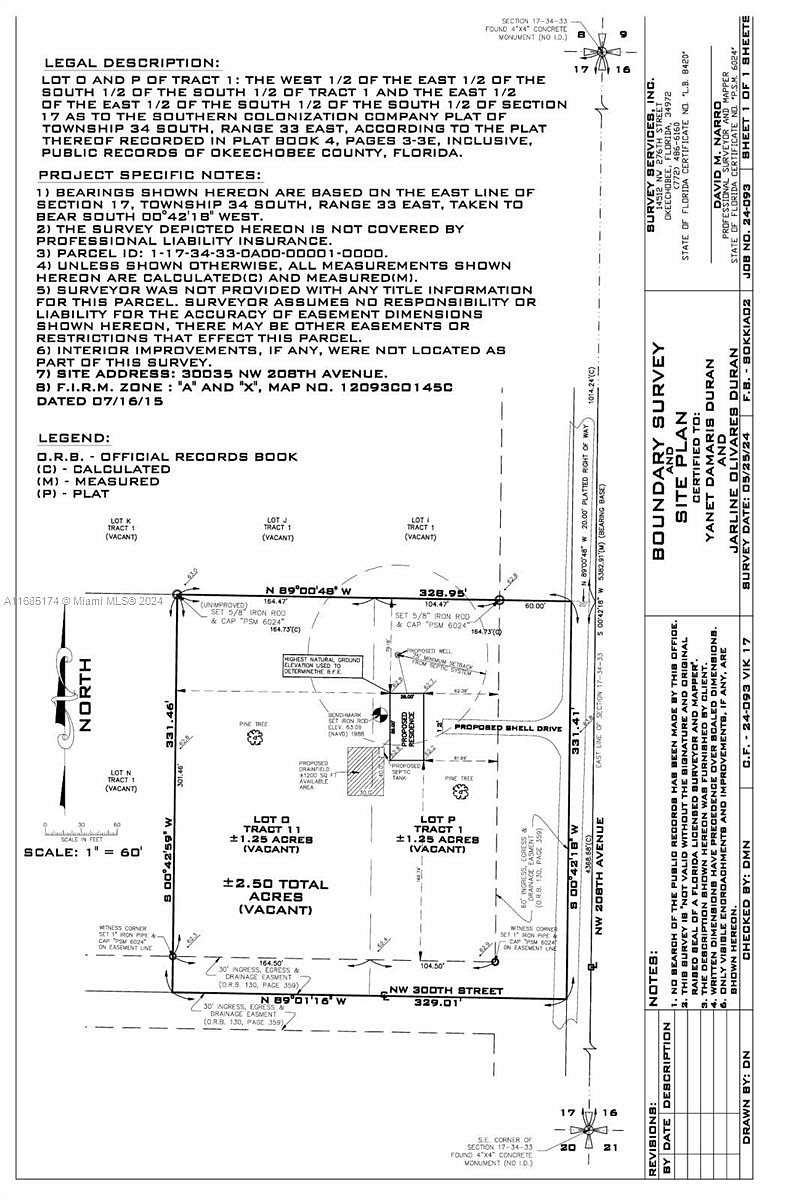 2.5 Acres of Residential Land for Sale in Okeechobee, Florida